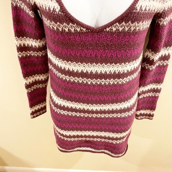 Free People Fair Isle Sweater Tunic Purple Size Small - Picture 8 of 15